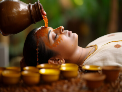 A women taking Panchakarma Treatment